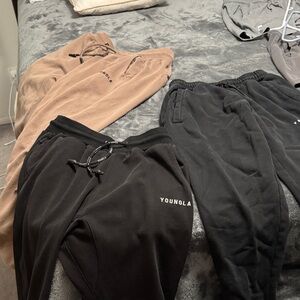 YoungLA Black and Brown Sweatpants